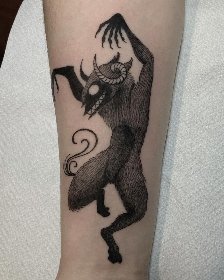 Dancing Folk Demon Tattoo Design