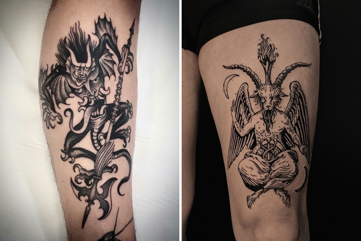 27+ Demon Tattoo Ideas For Dark Striking and Stylish Ink Featured Lookbook Collage