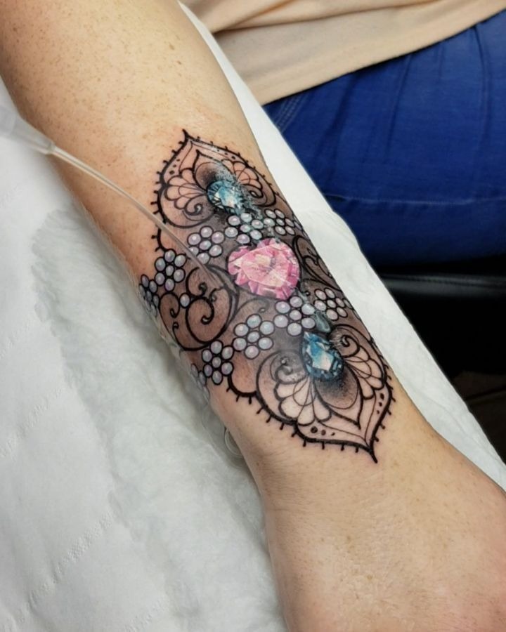 Bejeweled Mandala Arm Band Tattoo Tattoo Design