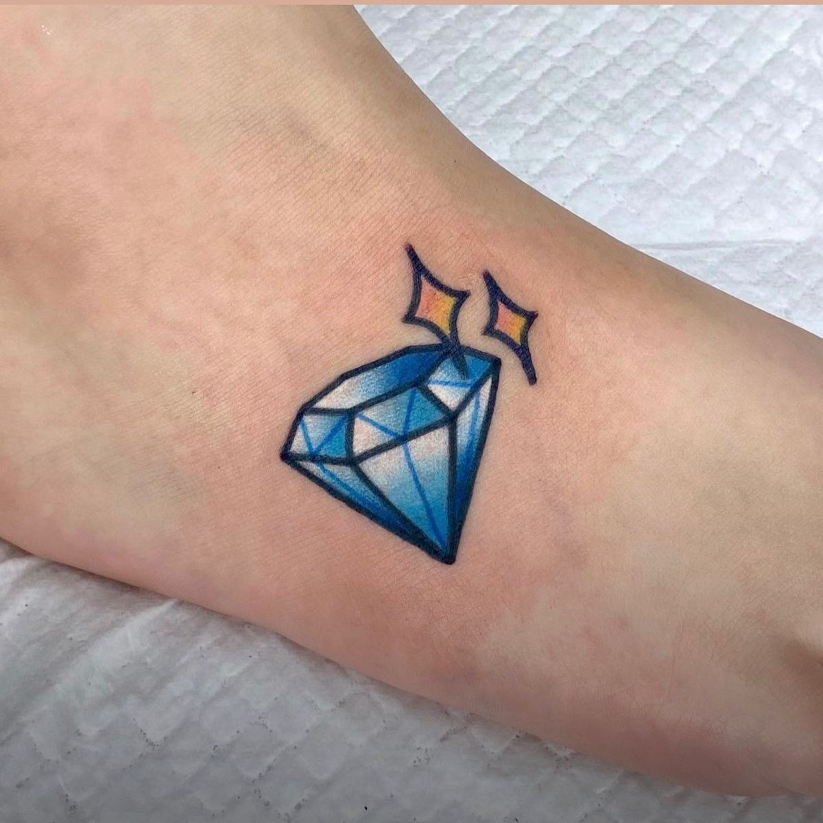 Blue Gemstone Sparkle Tattoo Tattoo Design