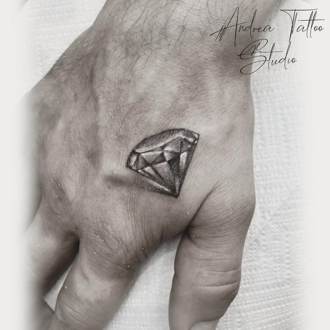 Intricate diamond tattoo showcases artistic detail Tattoo Design