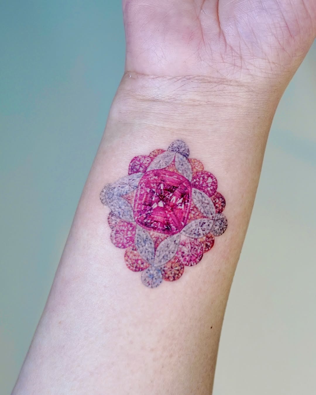 Stunning diamond-themed wrist tattoo design Tattoo Design