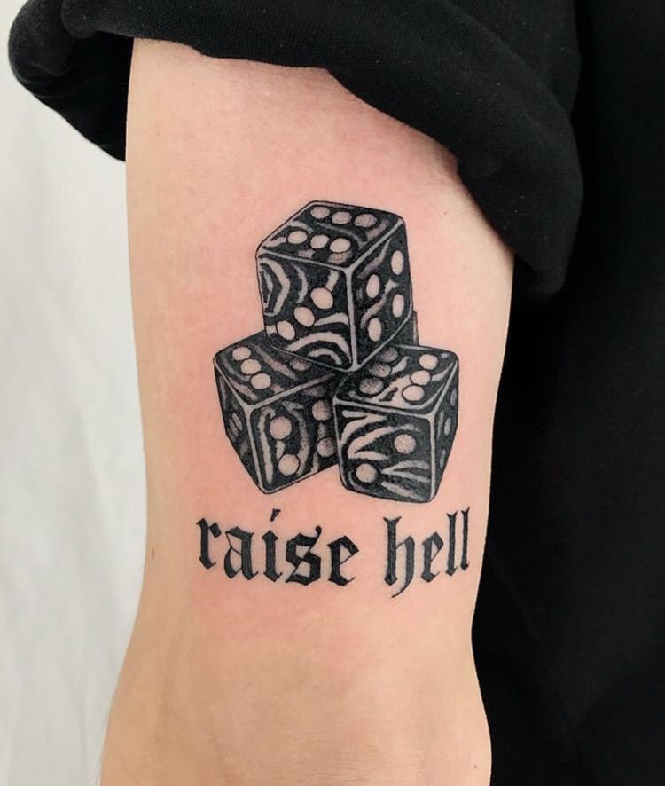 Casino Dice and Cards Sleeve Tattoo Design