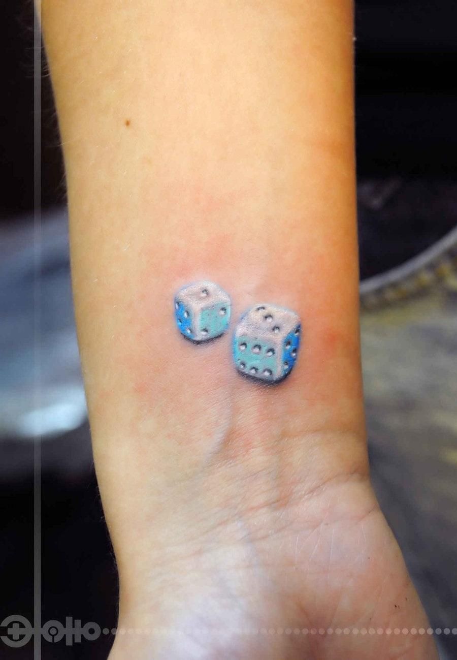 Cosmic D20 Dice Tattoo Tattoo Design