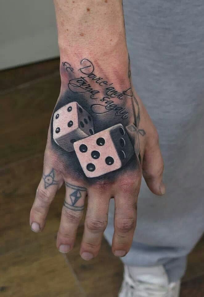 Tiny Blue Dice Tattoo Tattoo Design