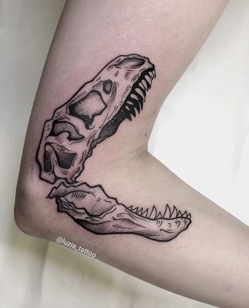Dinosaur Skull Jaw Tattoo Tattoo Design