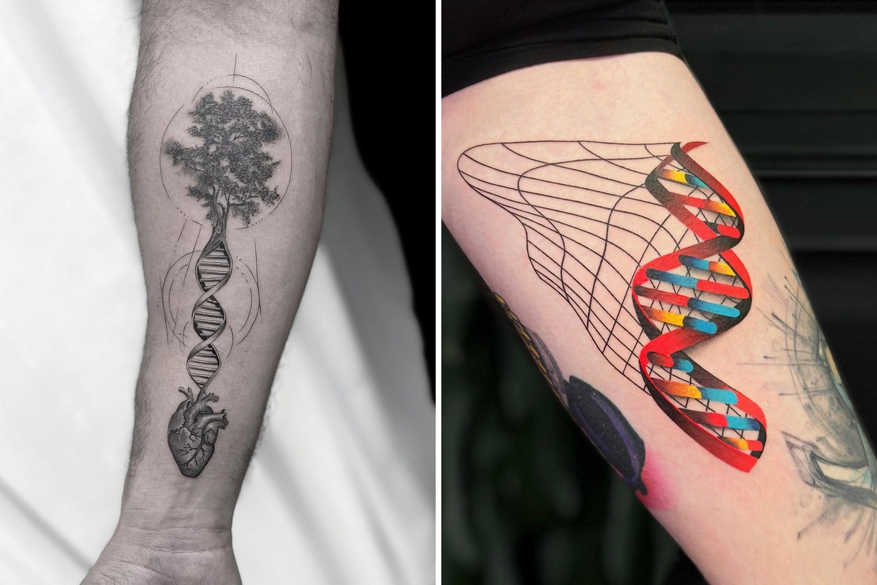 29+ Dna Tattoo Ideas For Expressive Body Art Featured Lookbook Collage