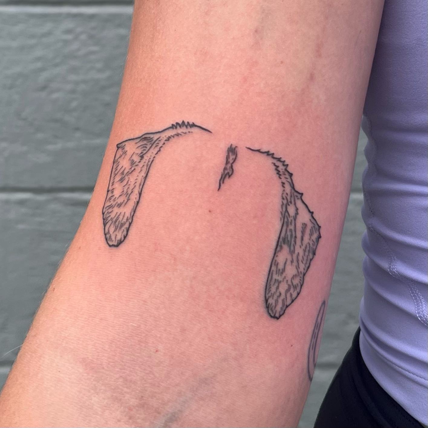 Dog Ear Silhouette Tattoo Tattoo Design