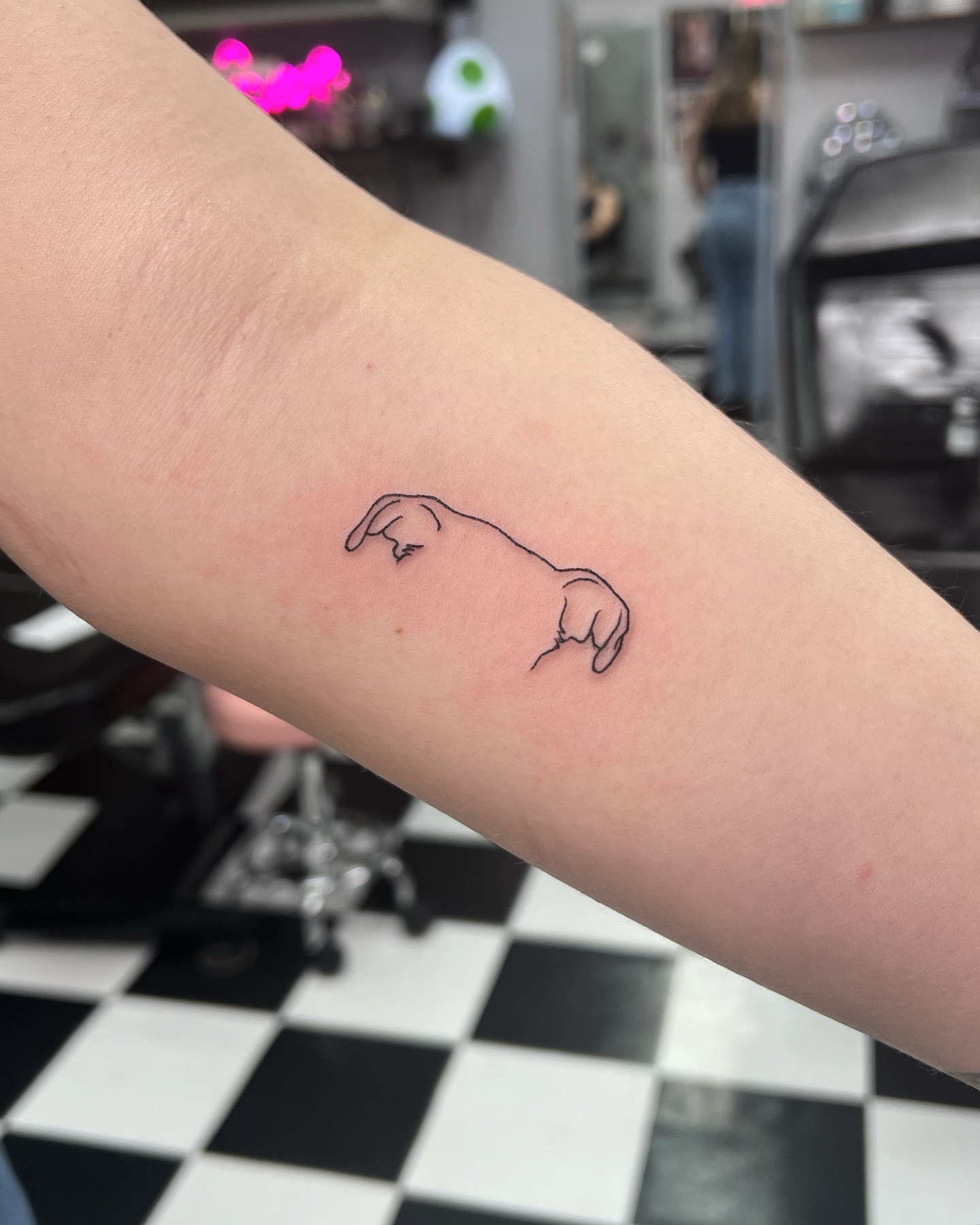 Minimal Floppy Dog Ear Tattoo Tattoo Design