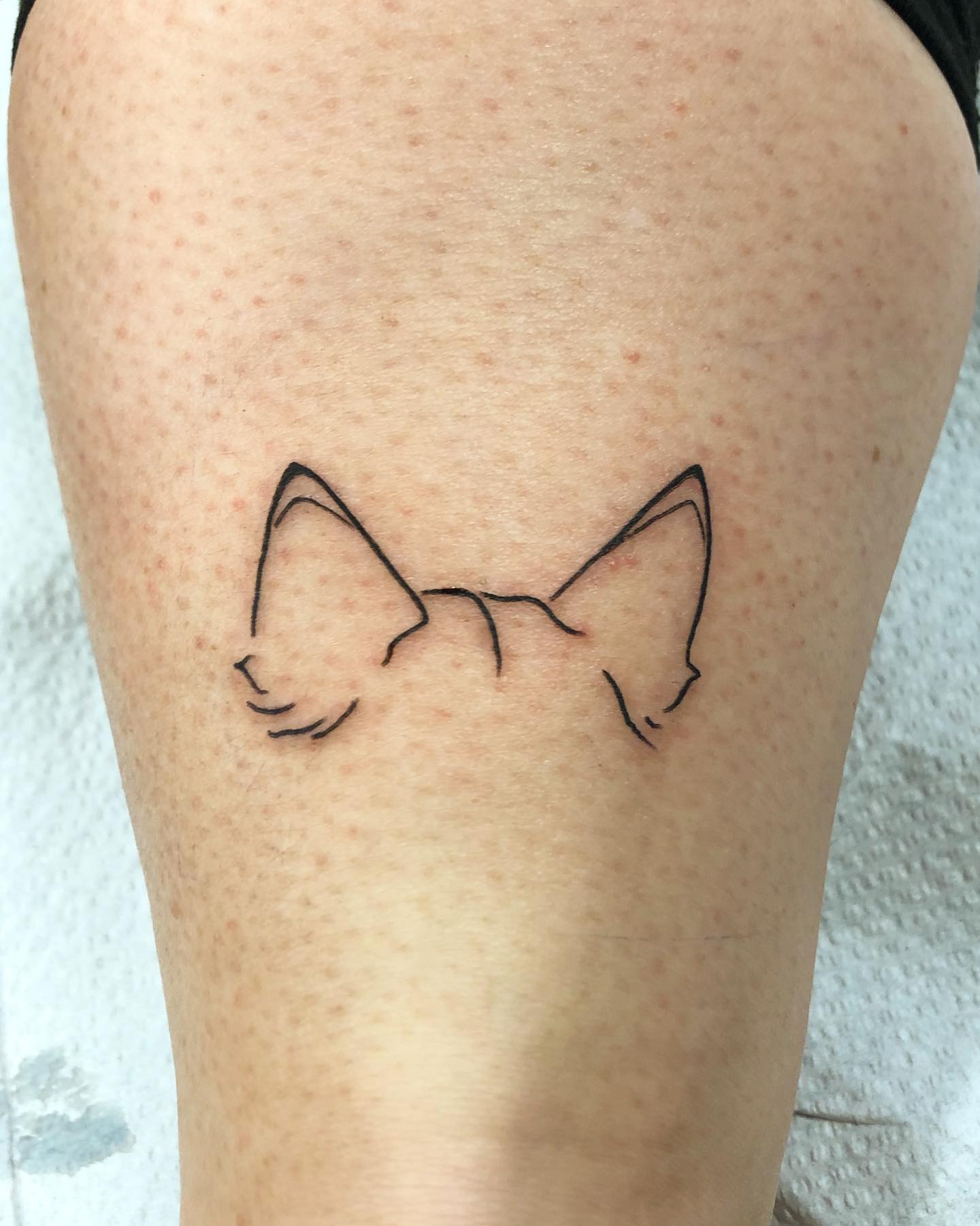 Pointed Dog Ear Silhouette Tattoo Tattoo Design