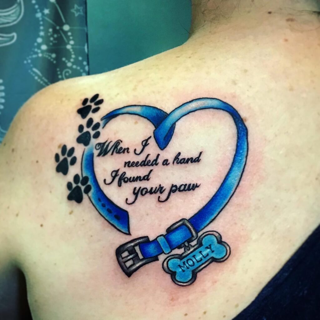 Angelic Paw Print Memorial Tattoo Tattoo Design