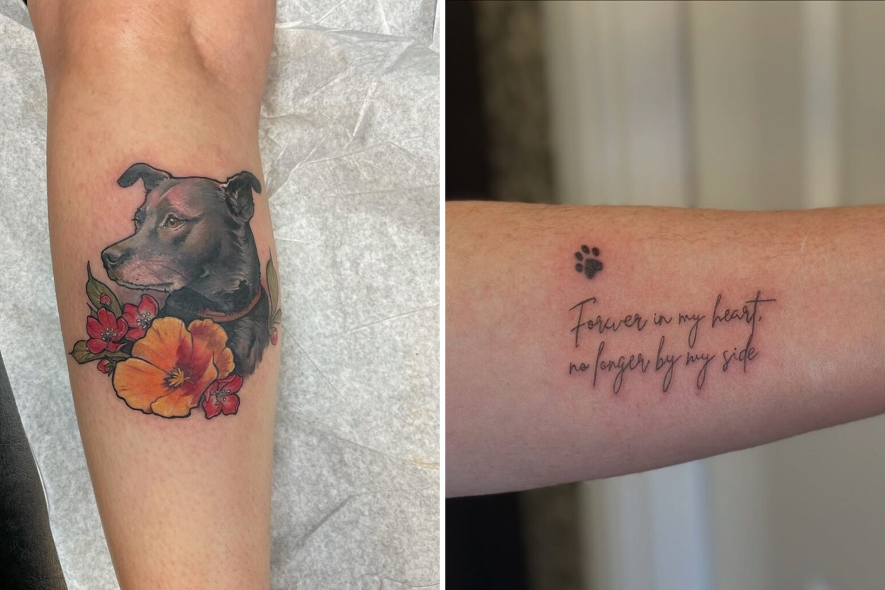 46+ Dog Memorial Tattoo Ideas To Honor Your Beloved Pet Featured Lookbook Collage