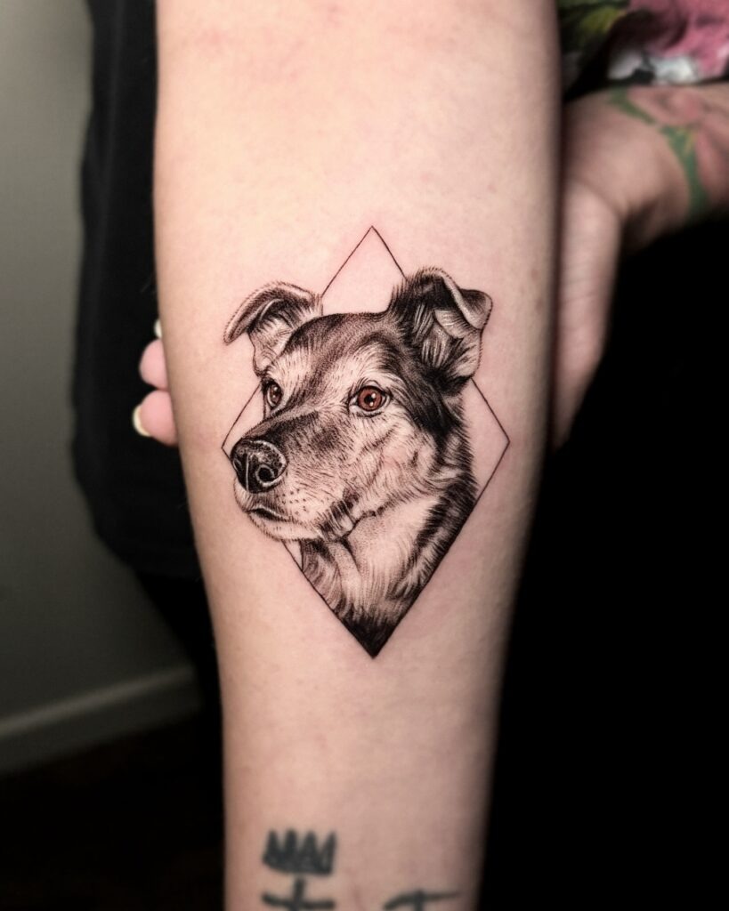 Human Hand and Paw Connection Tattoo Tattoo Design