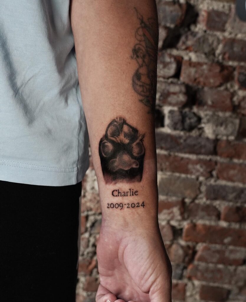 Intricate Dog Nose Imprint Tattoo Tattoo Design