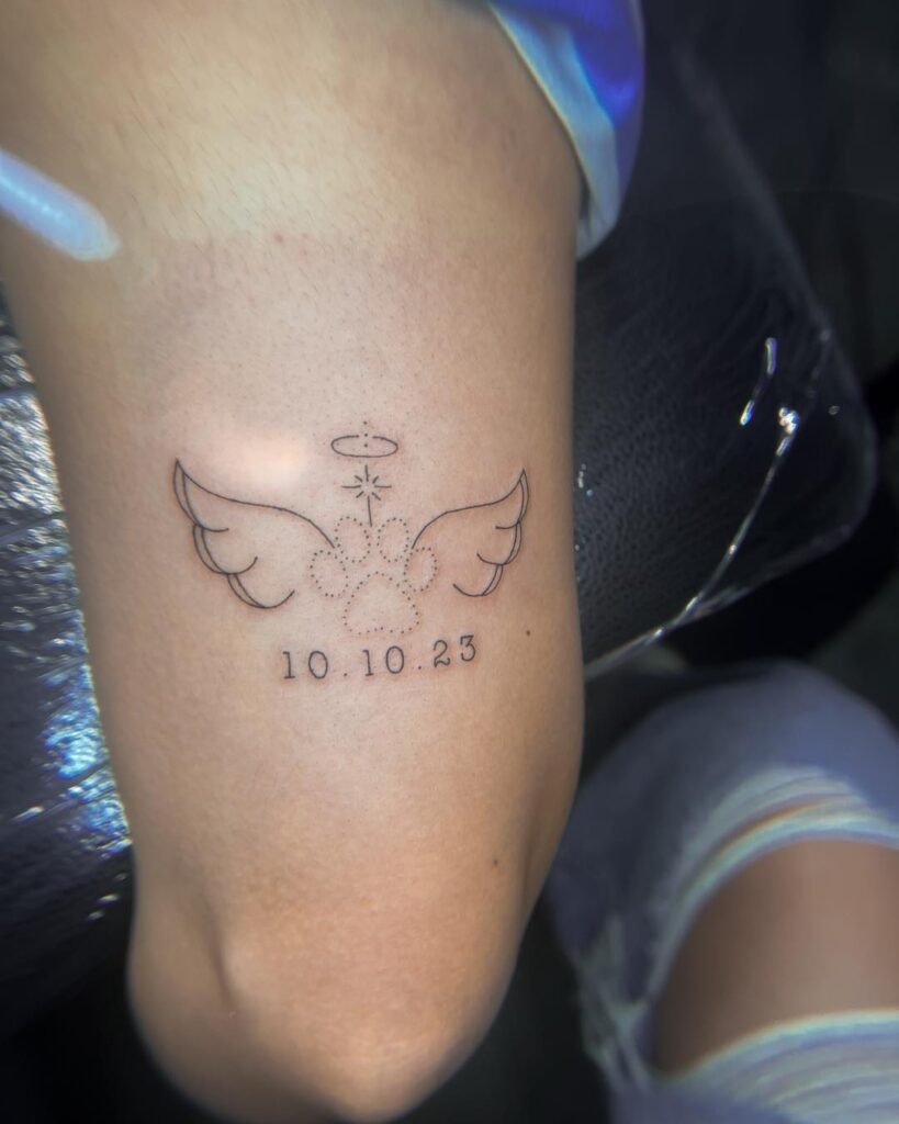 Paw and Nose Print Tattoo Tribute Tattoo Design