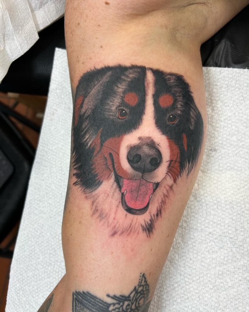 Realistic Dog Portrait Tattoo Tattoo Design