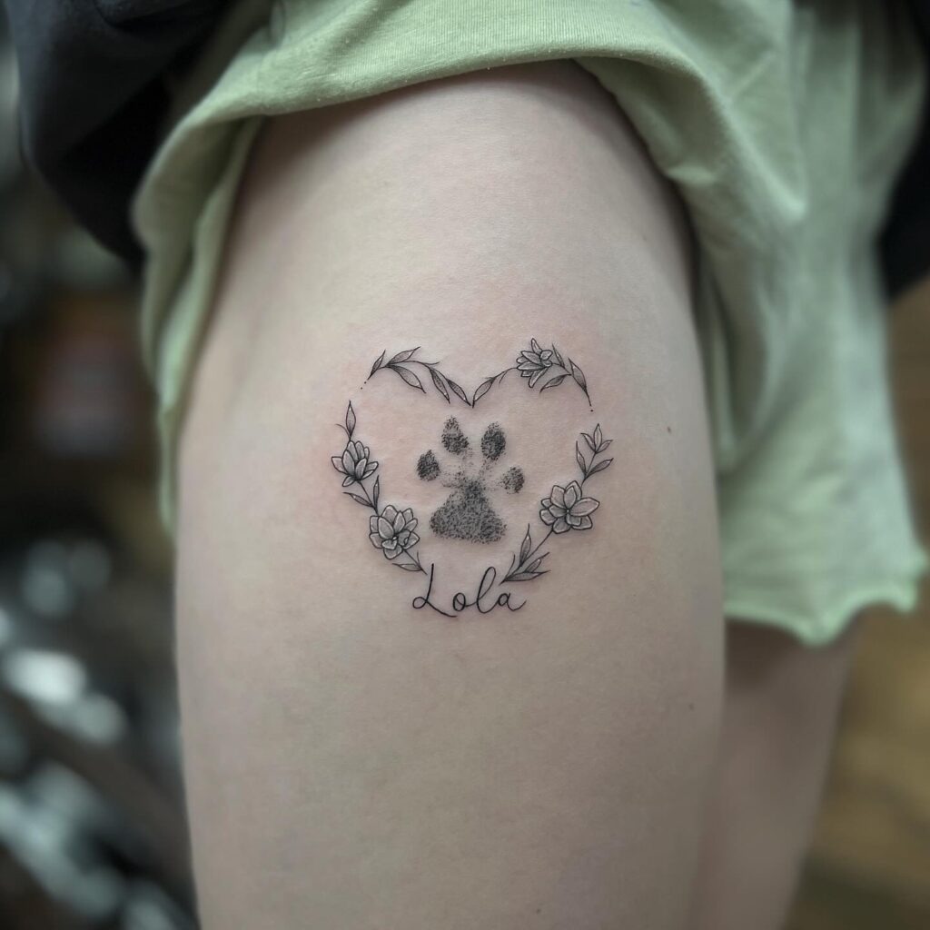 Watercolor Paw Print Tattoo Tattoo Design