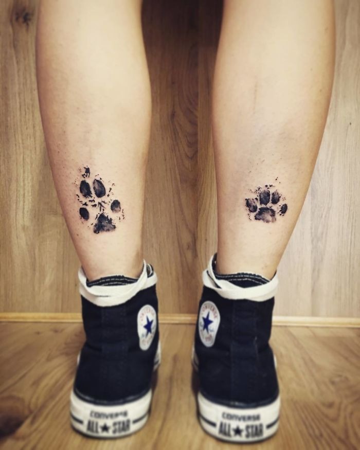 Dog Paw Artwork Tattoo Design
