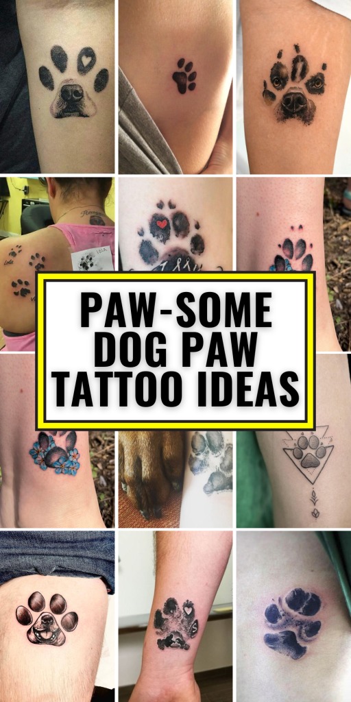 Dog Paw Artwork Tattoo Design