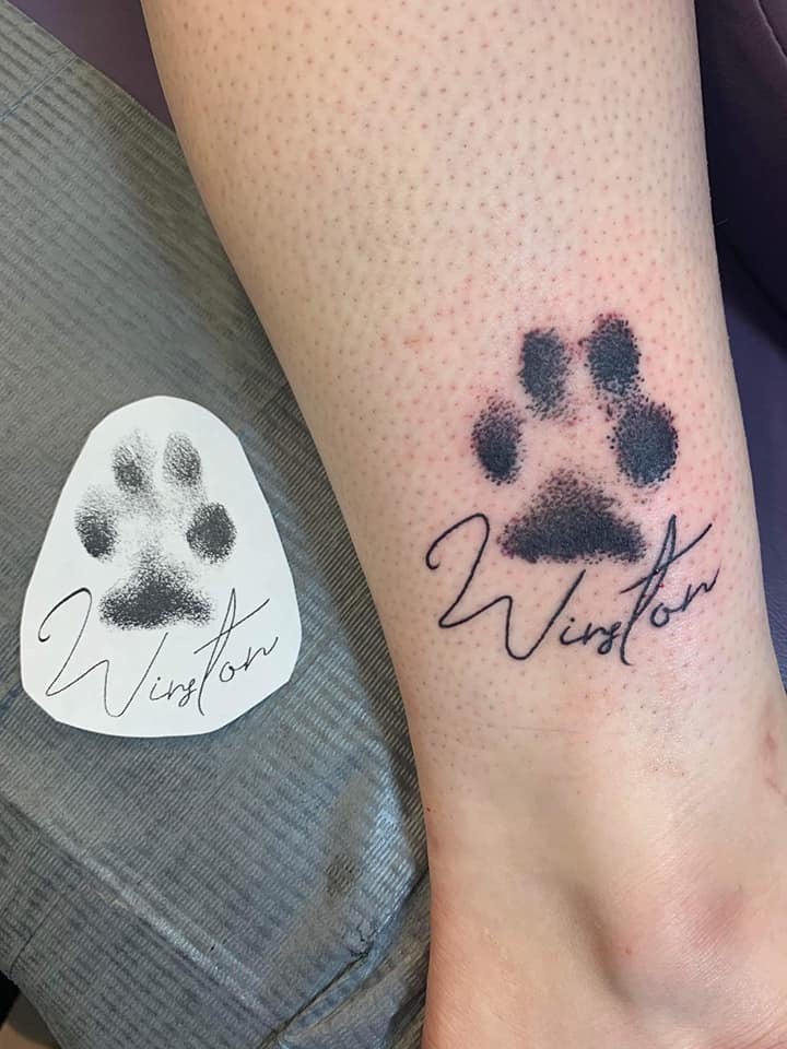 Dog Paw Artwork Tattoo Design