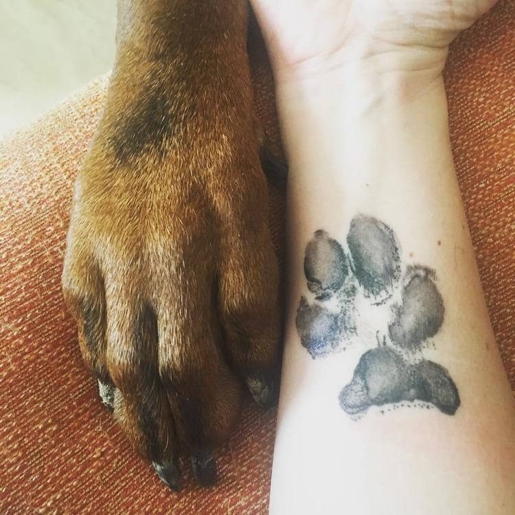 Dog Paw Artwork Tattoo Design