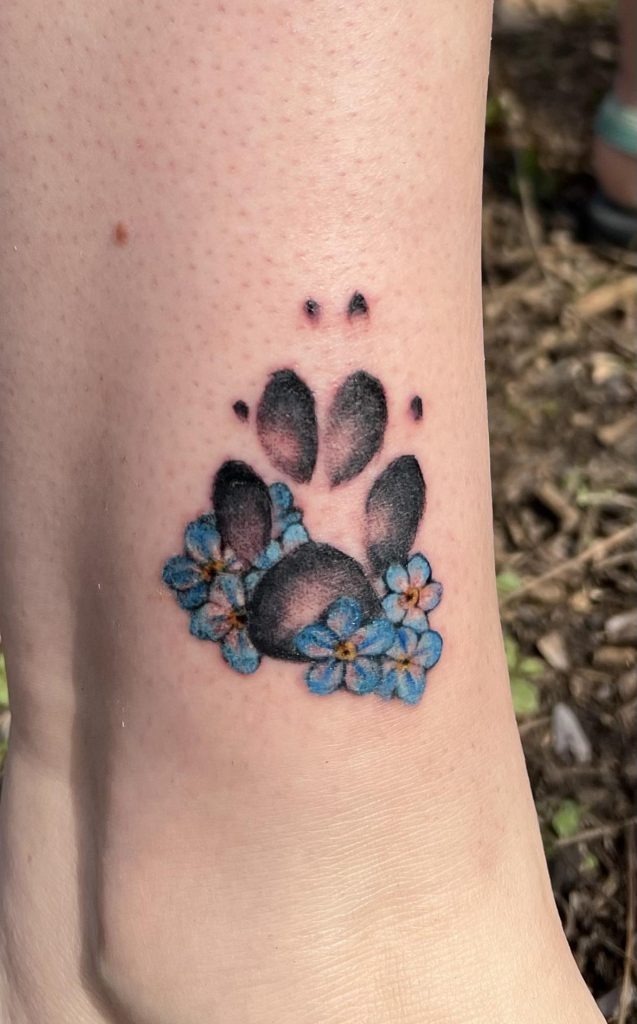 Dog Paw Artwork Tattoo Design