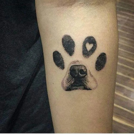 Dog Paw Artwork Tattoo Design