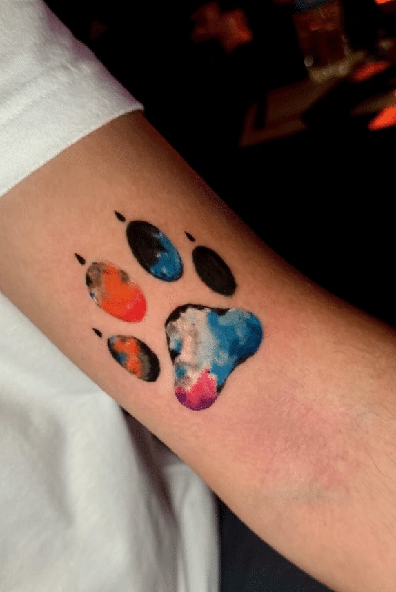 Dog Paw Artwork Tattoo Design