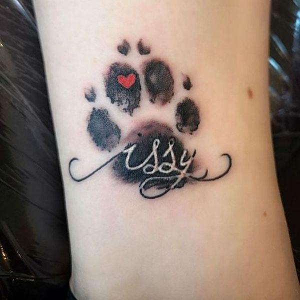 Dog Paw Artwork Tattoo Design