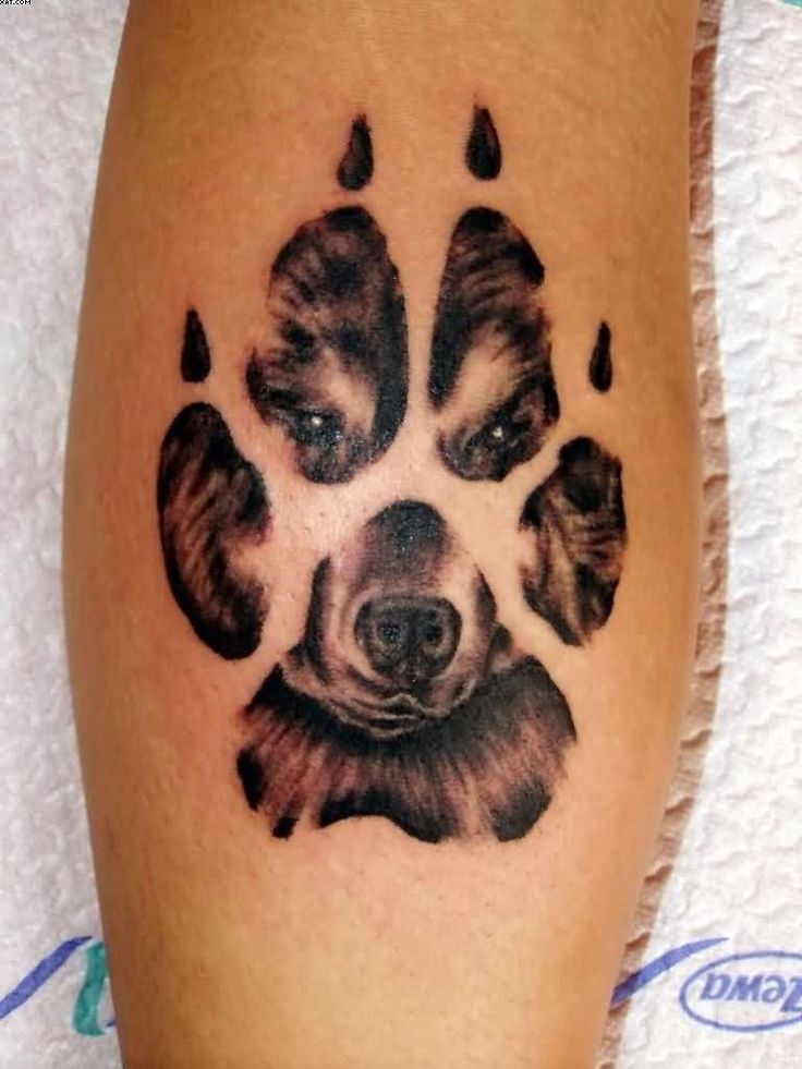Dog Paw Artwork Tattoo Design