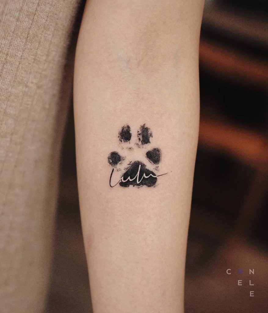 Dog Paw Artwork Tattoo Design