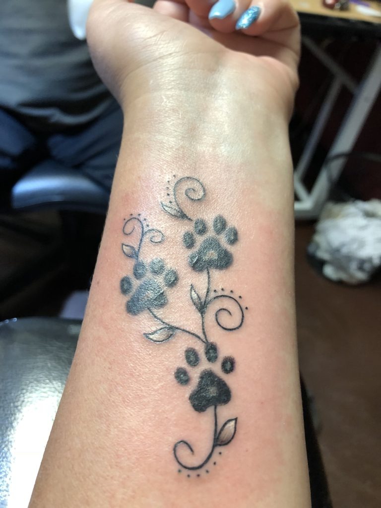 Dog Paw Artwork Tattoo Design