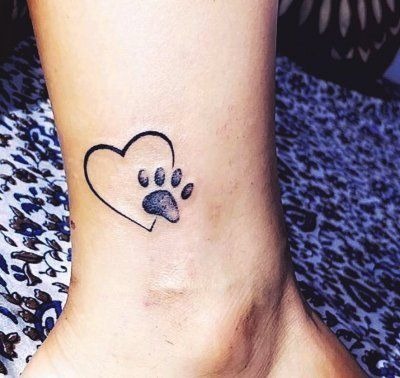 Dog Paw Artwork Tattoo Design