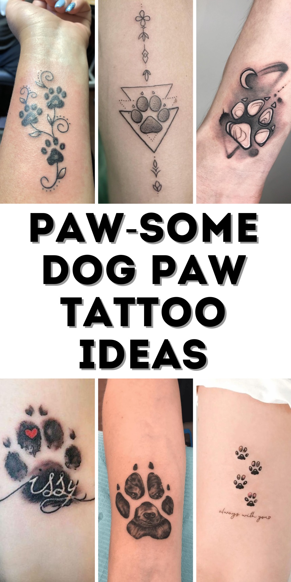 Dog Paw Artwork Tattoo Design