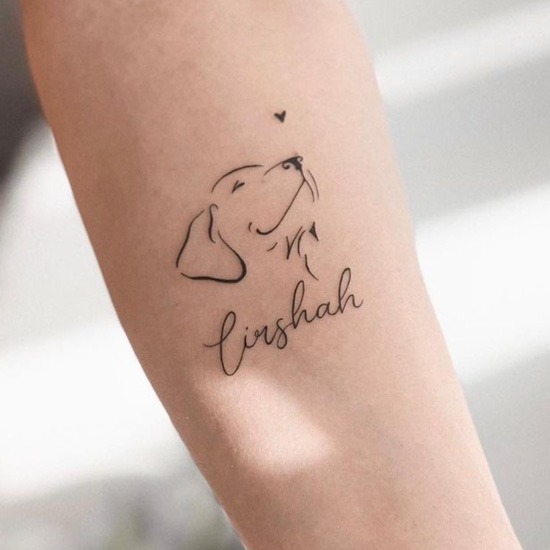 Infinity Symbol with Paw Prints Tattoo Design