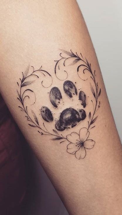 Minimalist Dog Face Outline Tattoo Design