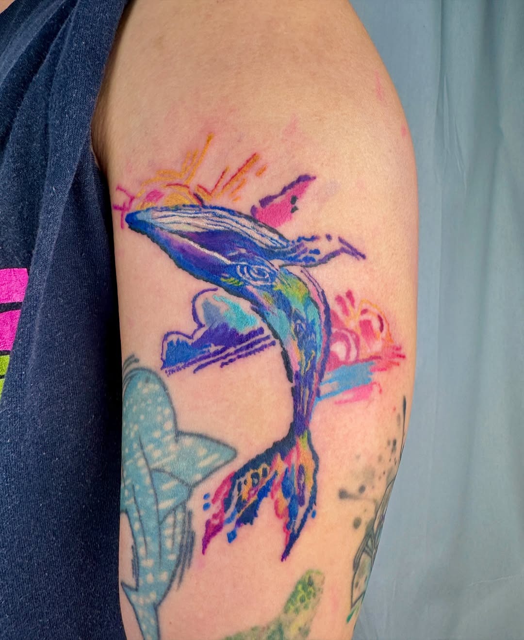 Artistic Dolphin Tattoo in a Vintage Frame Tattoo Design