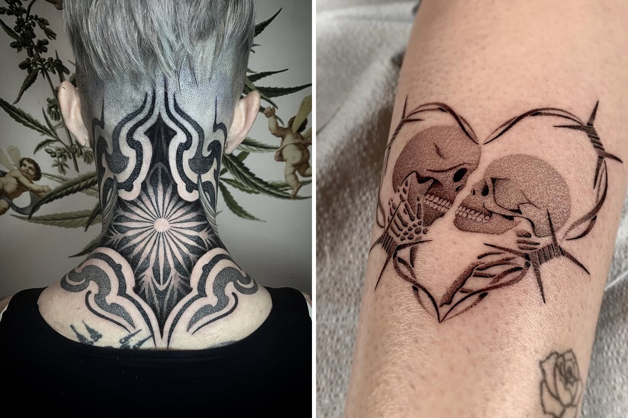 43+ Dotwork Tattoo Ideas Full of Meaning and Personal Style Featured Lookbook Collage