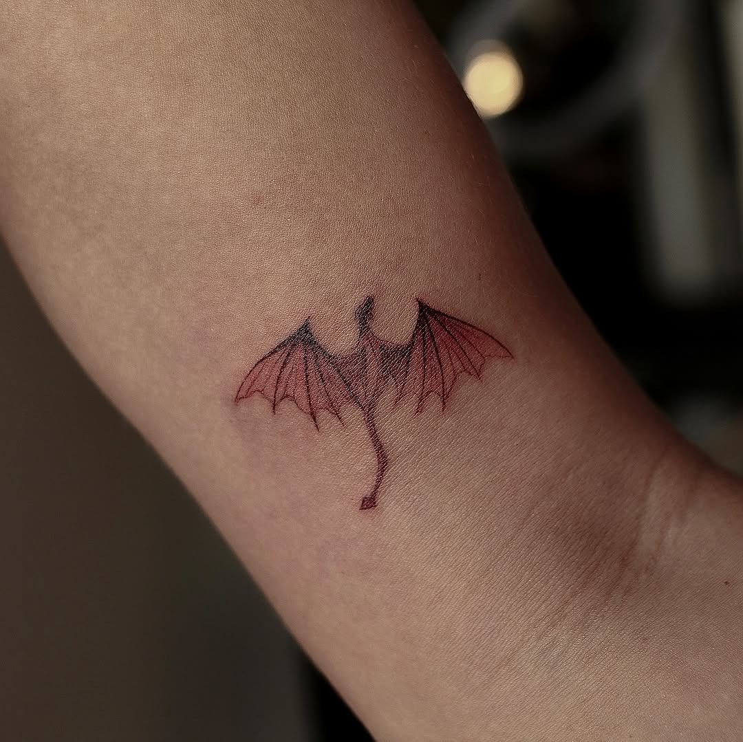 Stylish dragon tattoo with minimalist design Tattoo Design