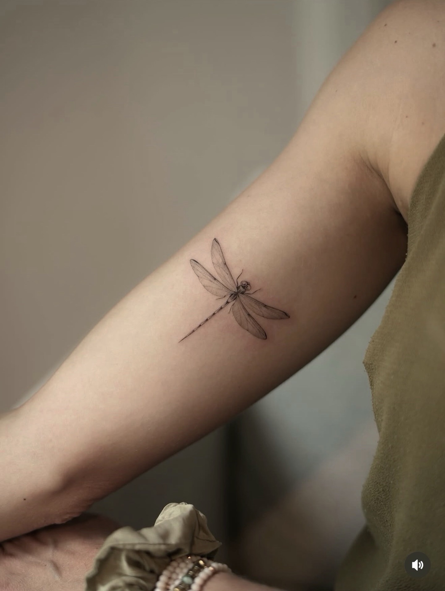 Minimalist Side View Dragonfly Tattoo Tattoo Design