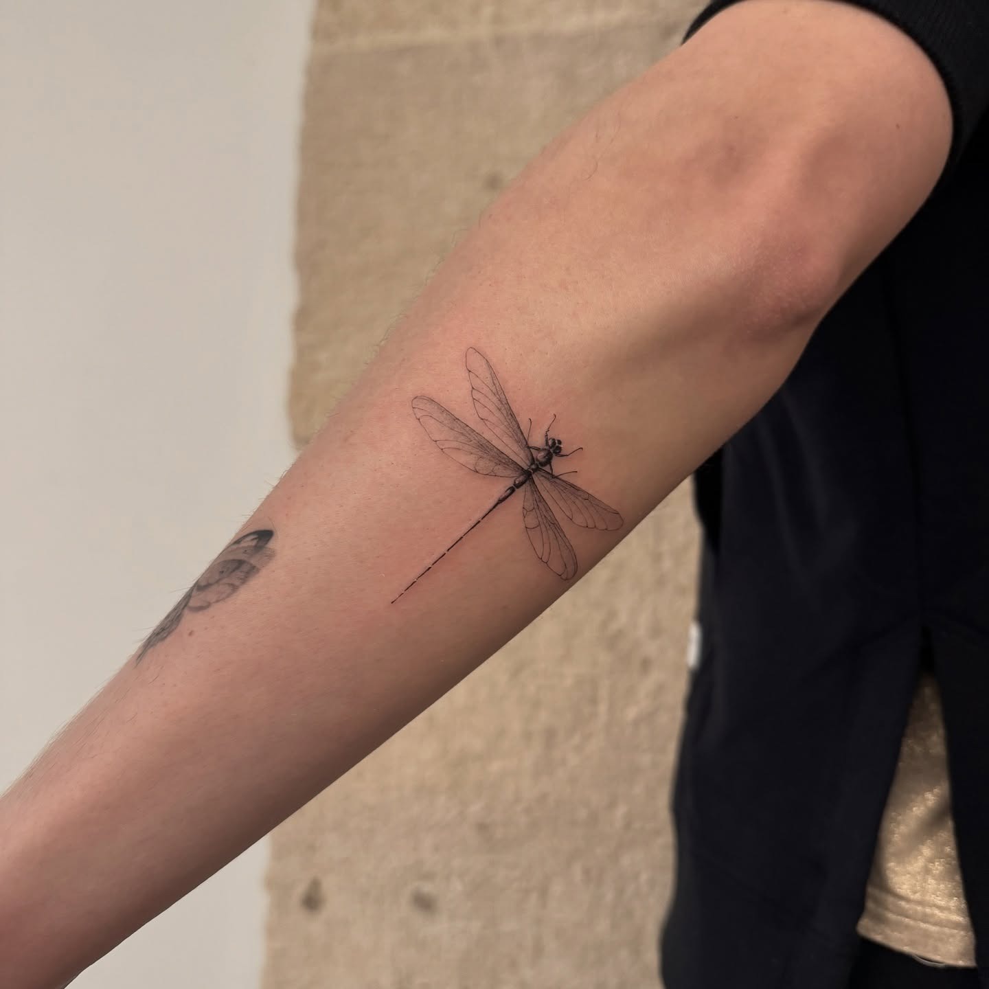 Realistic Forearm Dragonfly Tattoo Tattoo Design