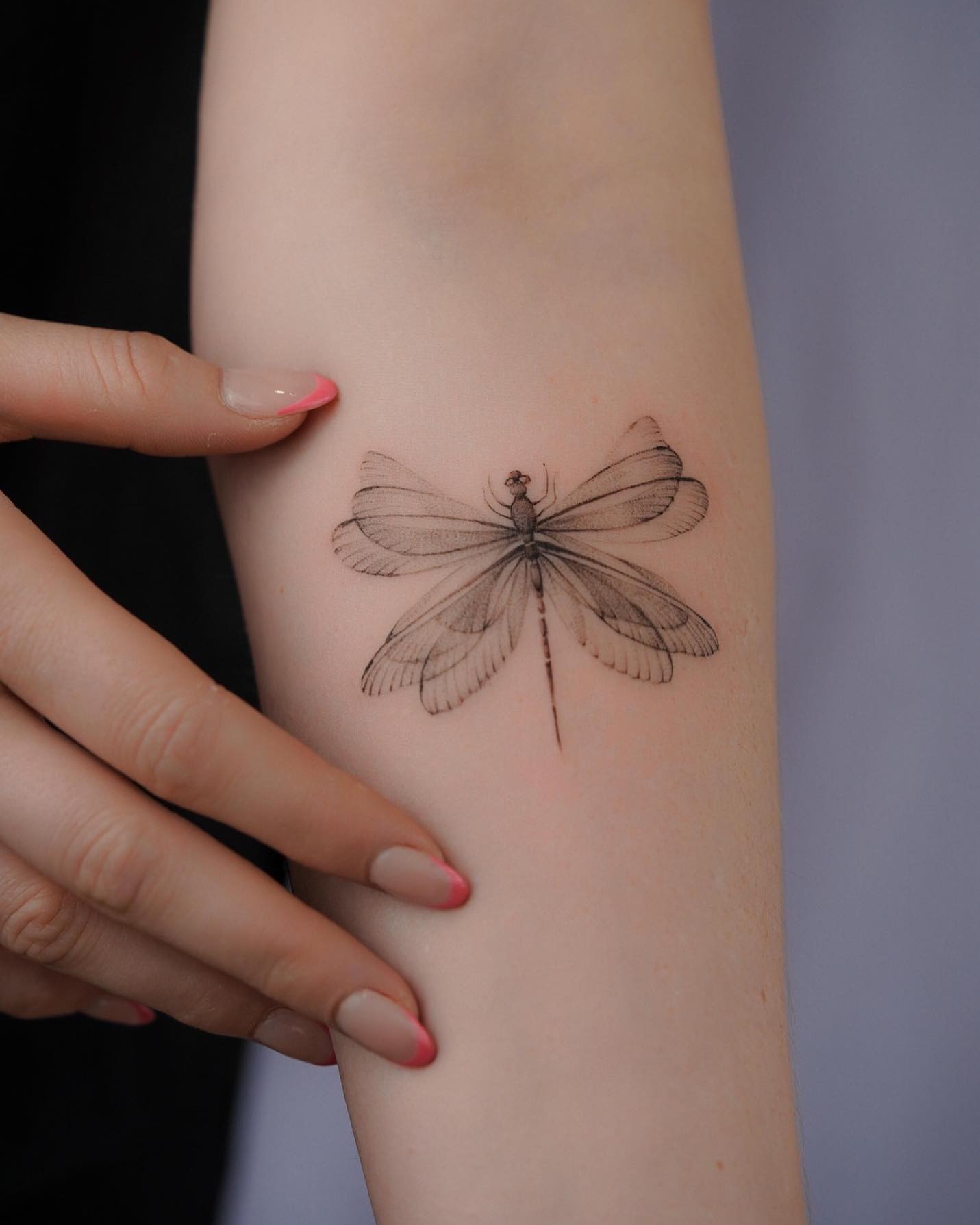 Soft Shaded Dragonfly Tattoo Tattoo Design