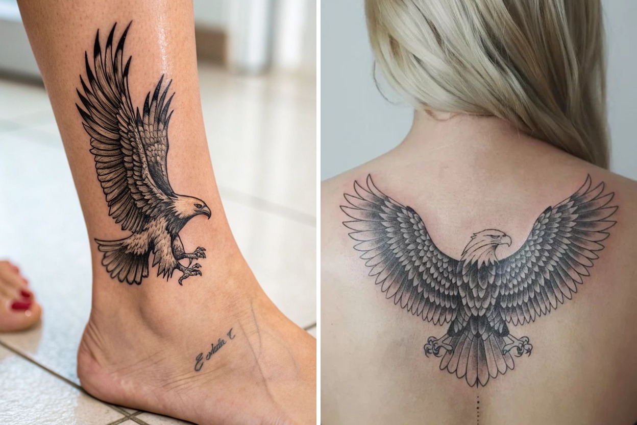 25+ Eagle Tattoo Ideas That Soar with Style and Meaning Featured Lookbook Collage