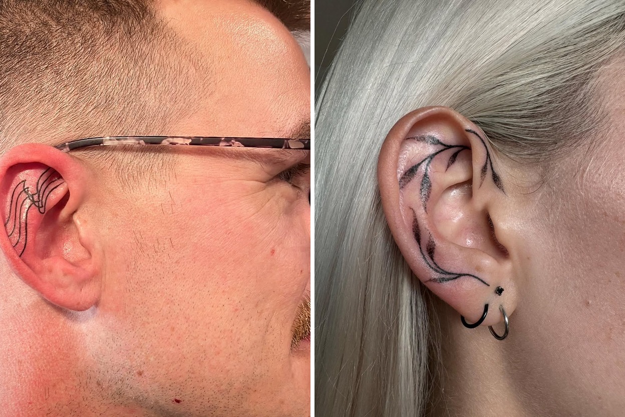 49+ Ear Tattoo Ideas & Inspiration Featured Lookbook Collage