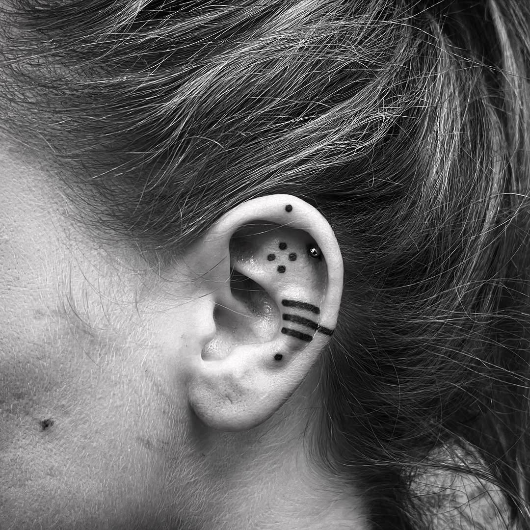Minimalist Ear Tattoo Design for Subtle Elegance Tattoo Design