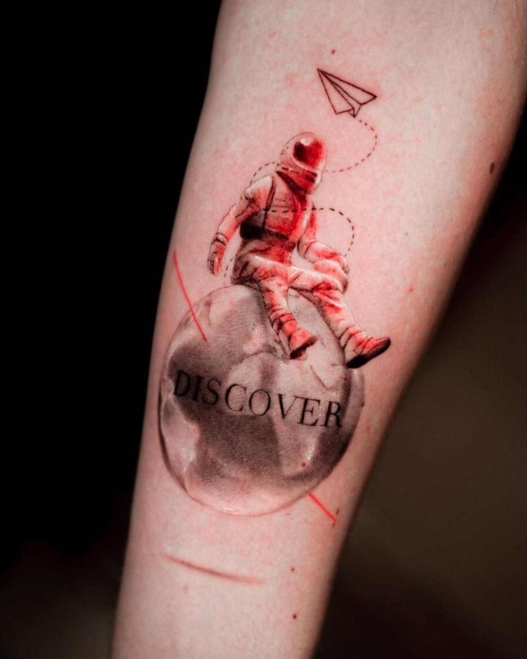 Cosmic Journey of an Astronaut Tattoo Tattoo Design