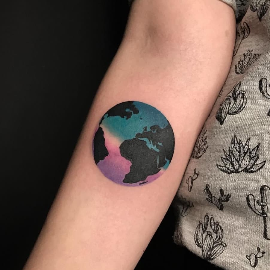 Vibrant Earth-Inspired Tattoo Design Tattoo Design