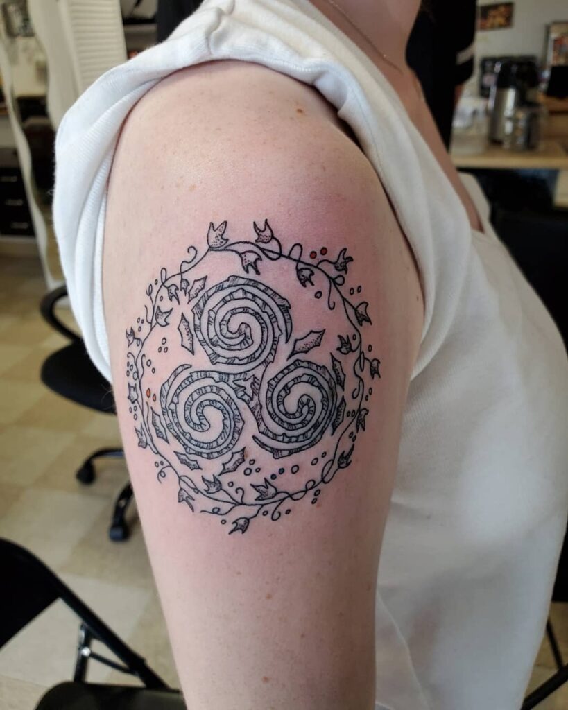 Earthy Triskelion Tattoo Tattoo Design