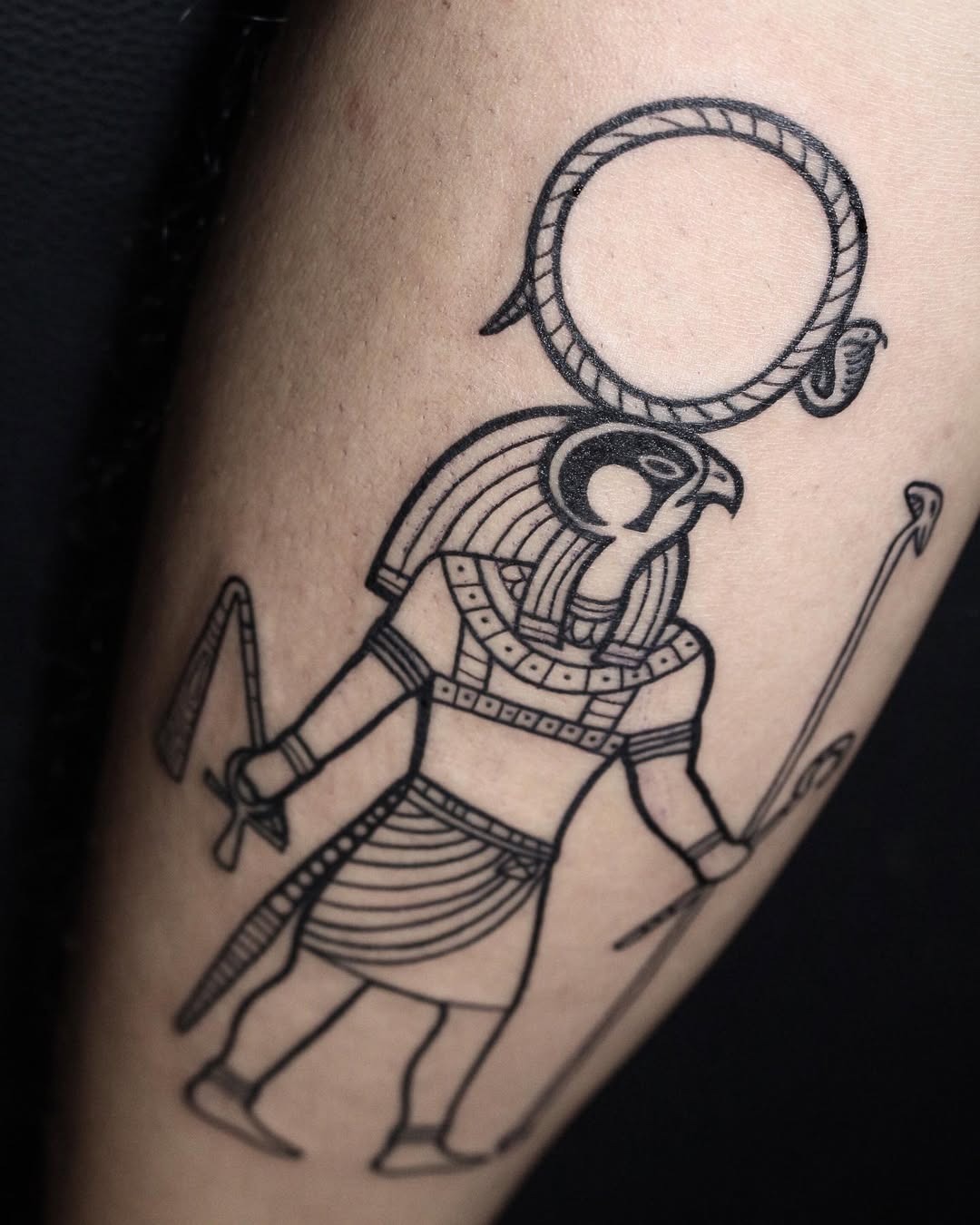Intricate Egyptian falcon god tattoo design Tattoo Design
