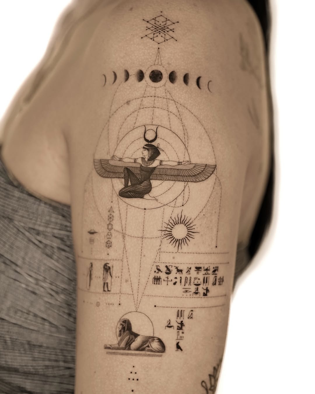 Intricate Egyptian Tattoos with Ancient Symbolism Tattoo Design